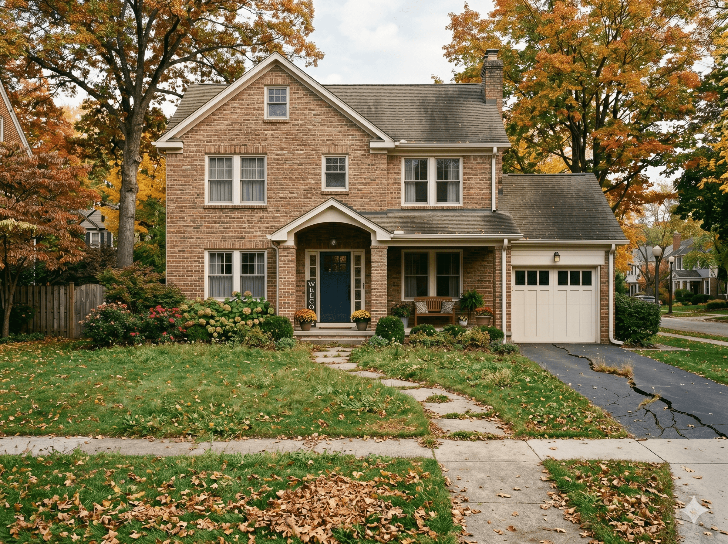 Investor property before scope start — pre-rehab front elevation