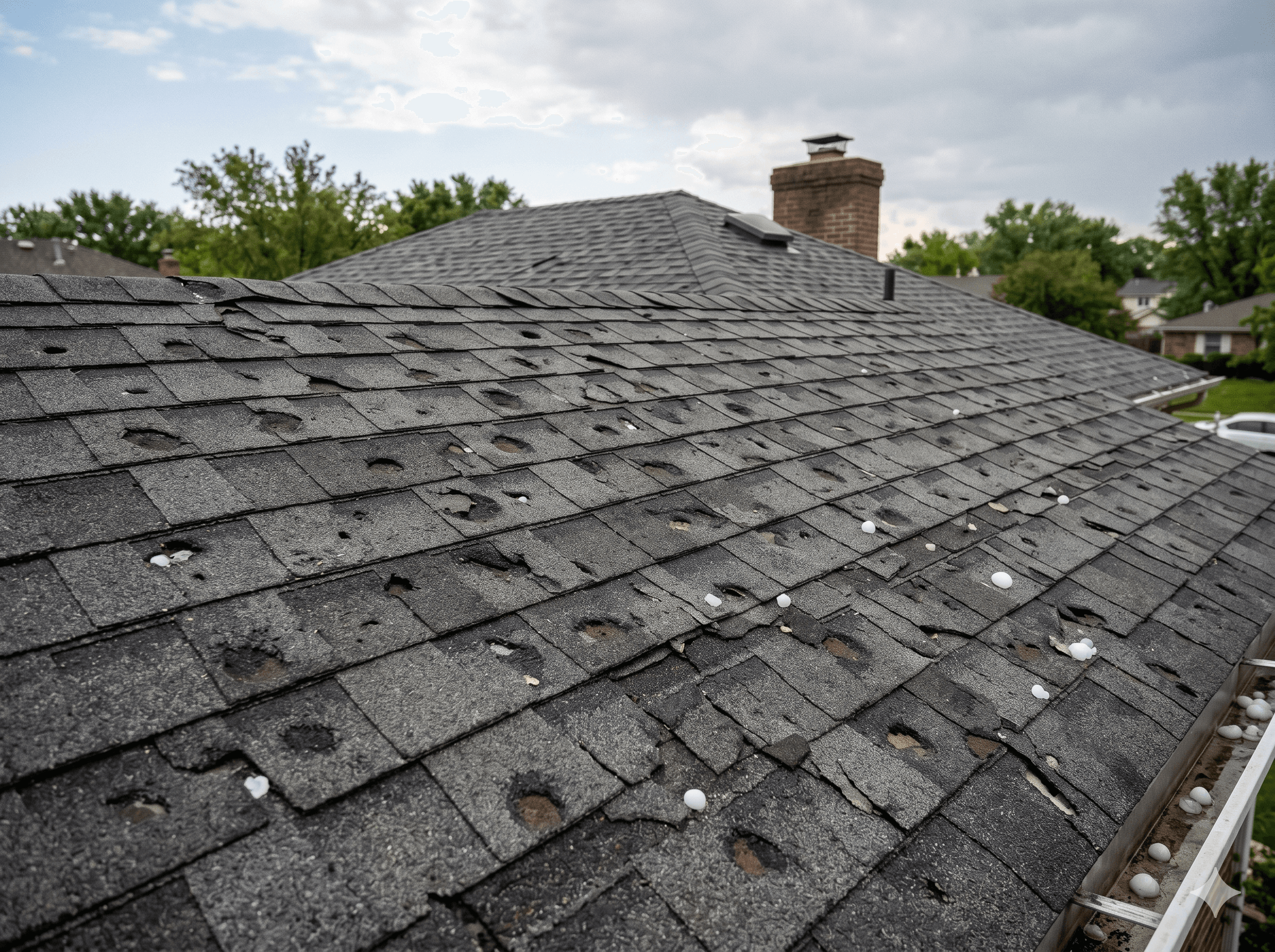 Storm-damaged home — RA Contracting documents the damage for the insurance carrier