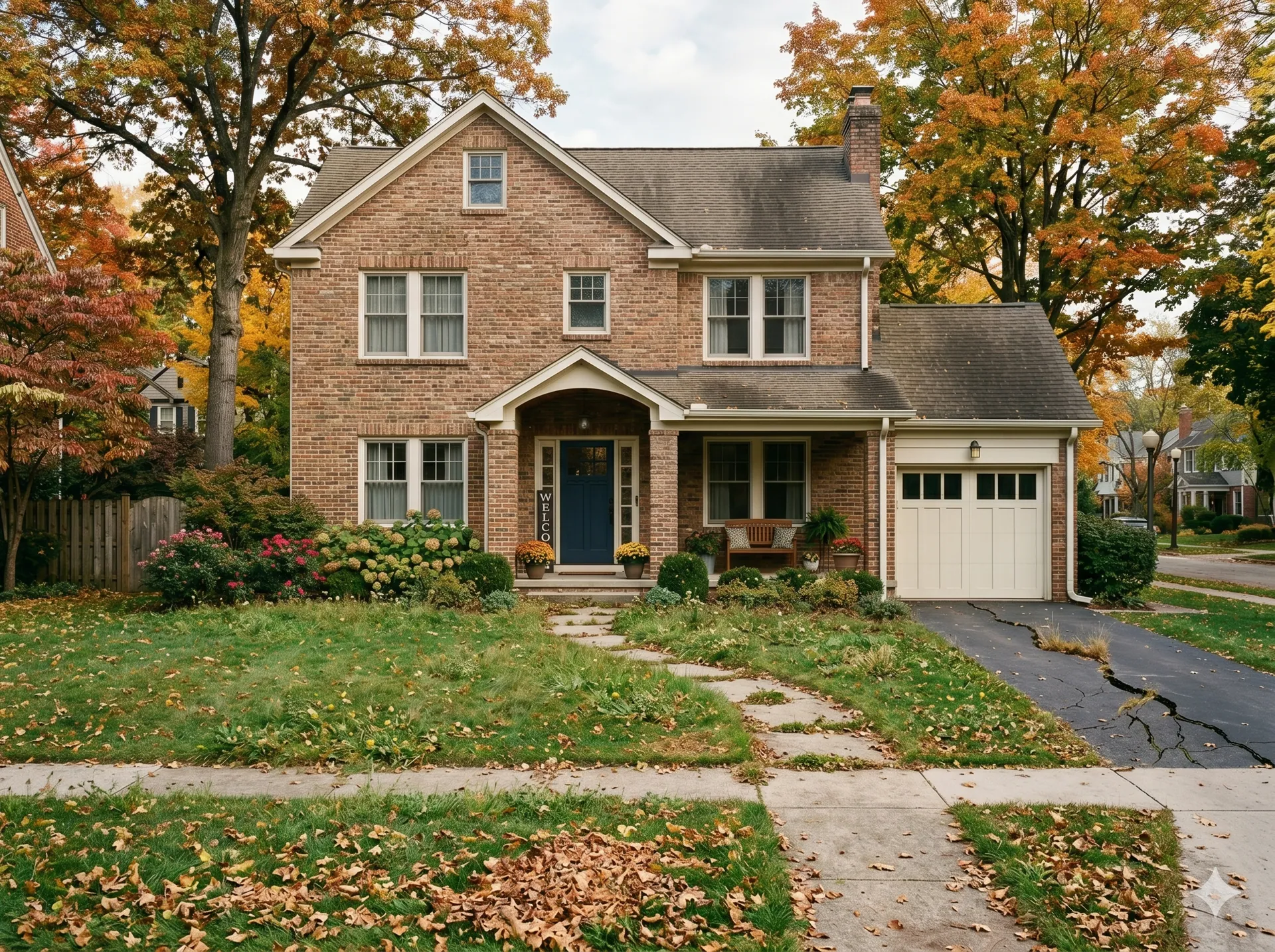 Investor property before scope start — pre-rehab front elevation