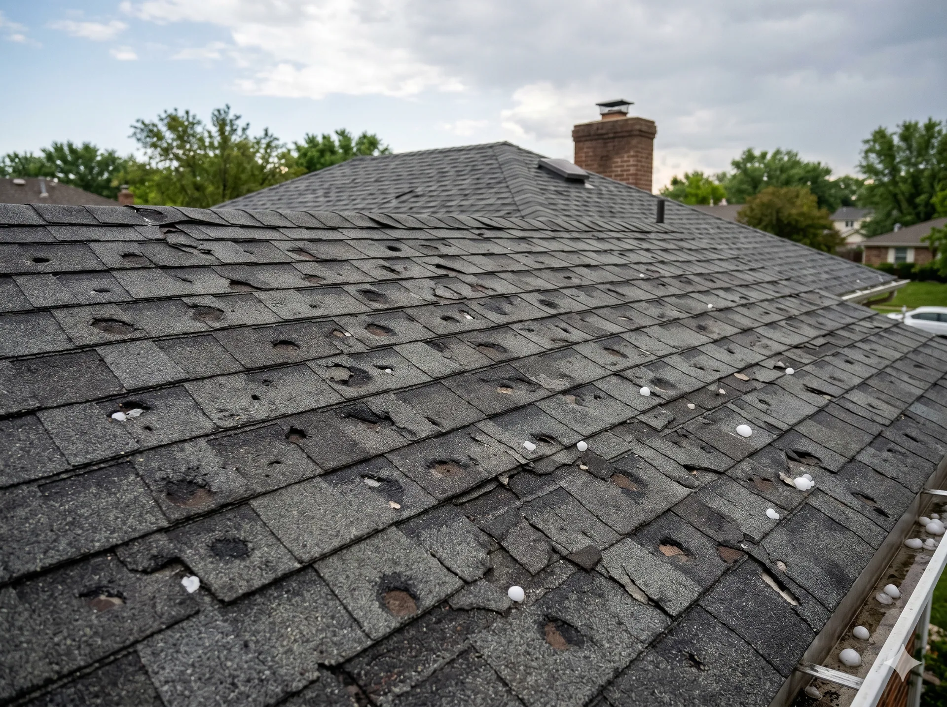 Storm-damaged home — RA Contracting documents the damage for the insurance carrier